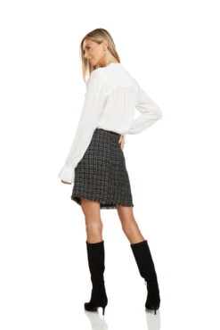 MAYA TUXEDO BLOUSE WINTER WHITE -Trish Scully 122 7