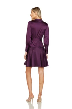 ALBERTINE WRAP DRESS EGGPLANT 10 ALBERTINE WRAP DRESS EGGPLANT -Trish Scully 135 3
