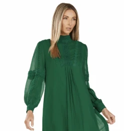 THEODORA SHIFT DRESS EMERALD GREEN 9 THEODORA SHIFT DRESS EMERALD GREEN -Trish Scully 142 4