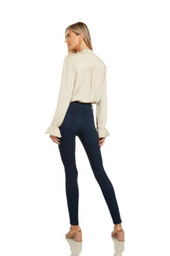 MAYA TUXEDO PLEATED BLOUSE CHAMPAGNE 13 MAYA TUXEDO PLEATED BLOUSE CHAMPAGNE -Trish Scully 17 6