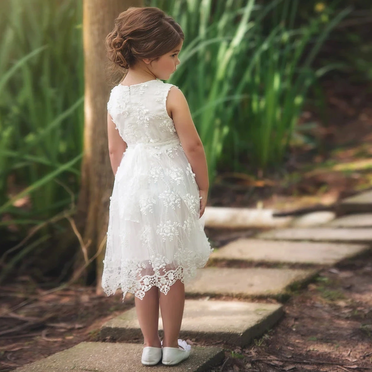 BELLA BRIANNA DRESS & BELT SET WHITE 7 BELLA BRIANNA DRESS & BELT SET WHITE - Image 5