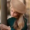 CELESTE BERET CAMEL -Trish Scully 211