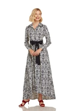 CONSTANCE MAXI DRESS NAVY DAMASK -Trish Scully 26 1361 WEB