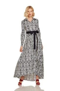CONSTANCE MAXI DRESS NAVY DAMASK -Trish Scully 26 1368 WEB