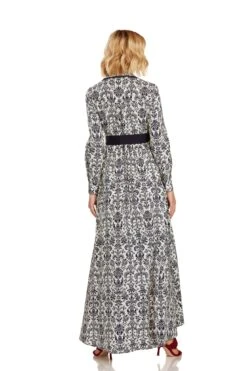 CONSTANCE MAXI DRESS NAVY DAMASK -Trish Scully 26 1404 WEB