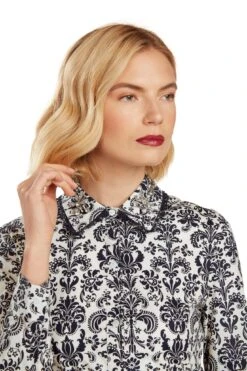 CONSTANCE MAXI DRESS NAVY DAMASK -Trish Scully 26 1406 WEB