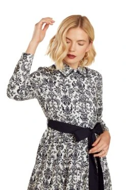 CONSTANCE MAXI DRESS NAVY DAMASK -Trish Scully 26 1417 WEB