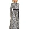 CONSTANCE MAXI DRESS NAVY DAMASK