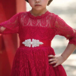 BELLA RAFAELA GOWN & BELT CRIMSON -Trish Scully 2 314b541e 8f8f 4863 b16f e79815313a18