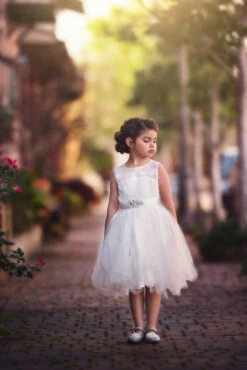 FRANCESCA DRESS & BELT SET WHITE -Trish Scully 413 1