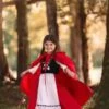 LUXE RED RIDING HOOD DRESS & CAPE SET