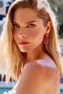 MARSEILLE EARRINGS FUCHSIA -Trish Scully 531