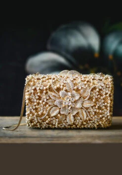 FLOR DE ORO JEWELED CLUTCH -Trish Scully 62
