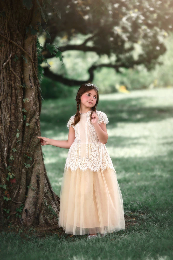 GWENDOLYN GOWN-WHITE/NATURAL 7 GWENDOLYN GOWN-WHITE/NATURAL - Image 5