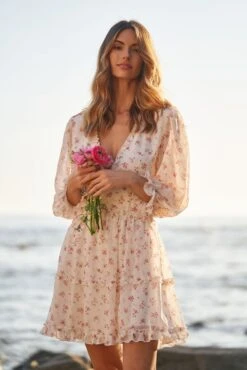 GRACE MINI DRESS PINK FLORAL 24 GRACE MINI DRESS PINK FLORAL -Trish Scully DSC02643