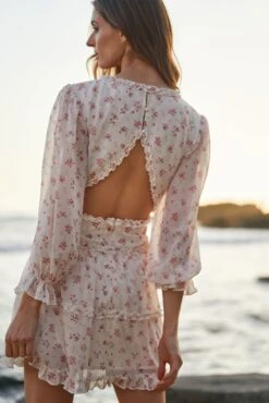 GRACE MINI DRESS PINK FLORAL 23 GRACE MINI DRESS PINK FLORAL -Trish Scully DSC02838