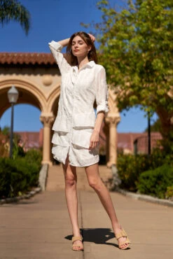 LAURETTE DRESS WHITE -Trish Scully DSC07892