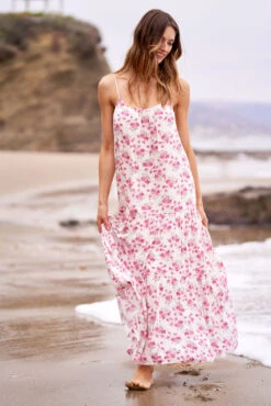 ALEXA MAXI DRESS PINK FLORAL -Trish Scully DSC08824