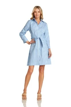 DAPHNE DRESS -Trish Scully DaphneStripedShirtDress 1213 WEB
