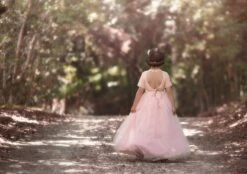 GRACIE GOWN & BELT SET PINK -Trish Scully GRACIEPINK2