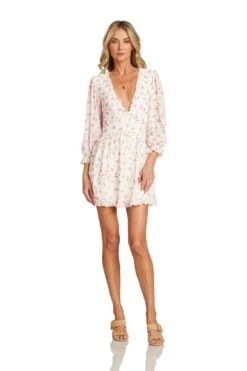 GRACE MINI DRESS PINK FLORAL 18 GRACE MINI DRESS PINK FLORAL -Trish Scully GraceDressPink 1502 WEB