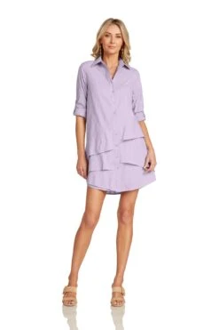 LAURETTE DRESS LAVENDER -Trish Scully LauretteDressLavender 1171 WEB