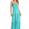 LUCILLE MAXI DRESS TURQUOISE -Trish Scully LucilleMaxiDressTurqoise 0882 WEB