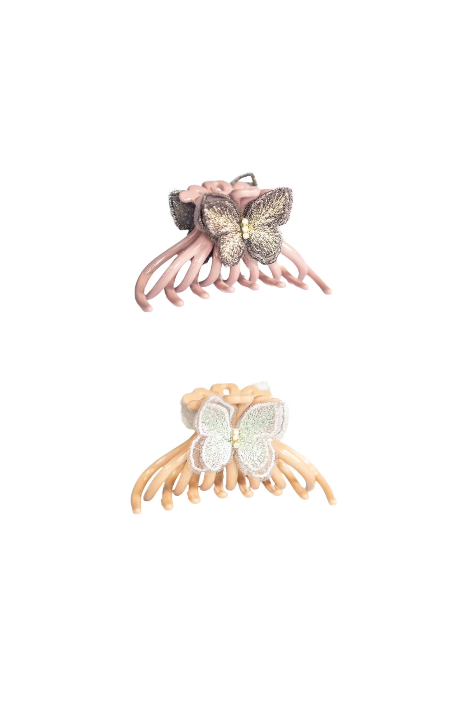 MARIPOSA HAIR CLAW SET OF TWO PINK/ORANGE 3 MARIPOSA HAIR CLAW SET OF TWO PINK/ORANGE