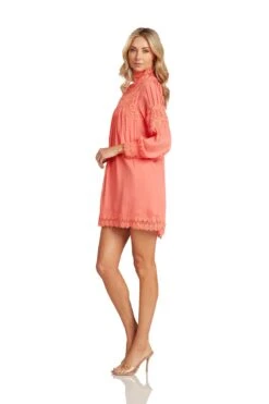 NATALIE TUNIC DRESS CORAL 8 NATALIE TUNIC DRESS CORAL -Trish Scully NatalieTunicDress 0219 WEB