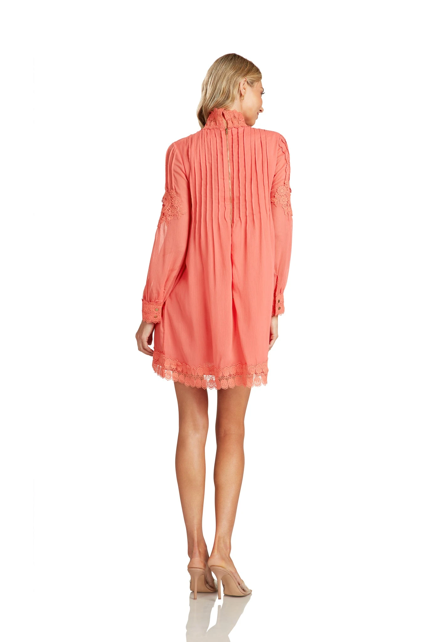 NATALIE TUNIC DRESS CORAL 6 NATALIE TUNIC DRESS CORAL - Image 4