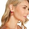 MONTPELLIER EARRINGS PINK/ORANGE -Trish Scully PippaMaxiDressCoral 0729 WEB