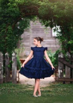 ELODIE DRESS NAVY -Trish Scully TSC1fb 34