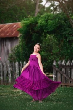 ALEXANDRA MAXI DRESS BERRY -Trish Scully alexfuchsia5