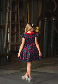 EVANGELINE DRESS NAVY ROSE FLORAL -Trish Scully evangeline3