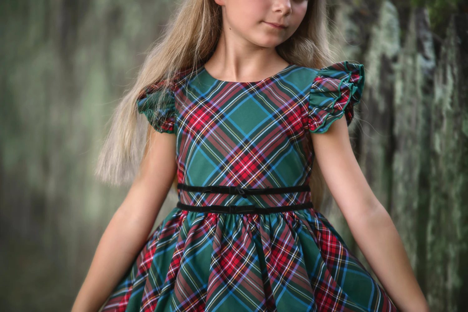 RORY DRESS EMERALD TARTAN 4 RORY DRESS EMERALD TARTAN - Image 2